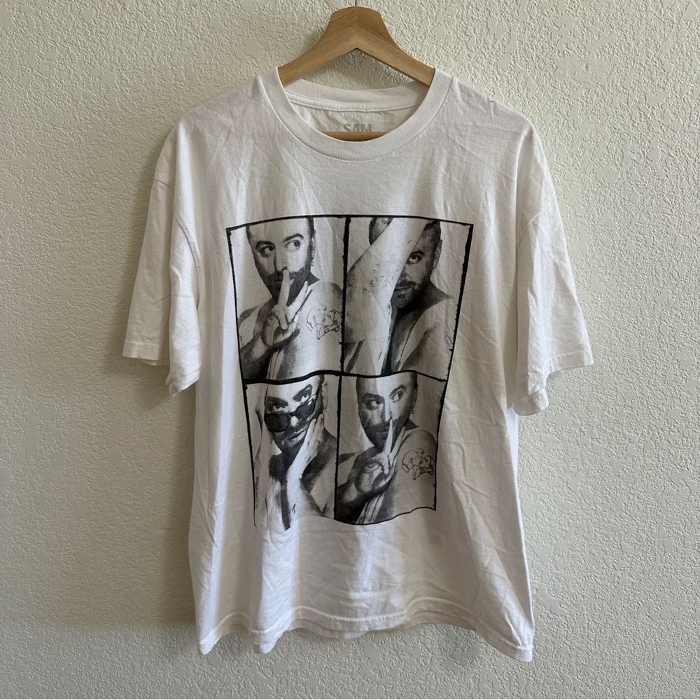 Sam Smith Tour Concert Monochrome Selfie Photobooth Graphic Men's Tee Tshirt XL - Picture 2 of 5